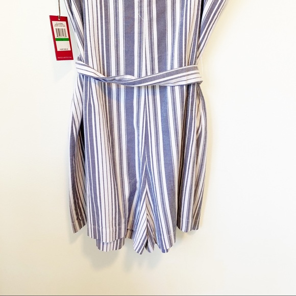 Vince Camuto Sleeveless Dobby Striped Jumper Large - Picture 7 of 9